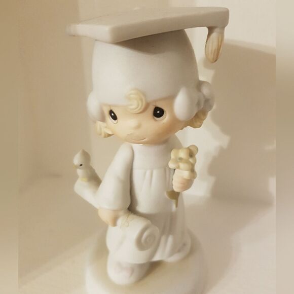 PRECIOUS MOMENTS "THE LORD BLESS YOU AND KEEP YOU” Porcelaine Figurine *1980 NEW - Picture 4 of 9